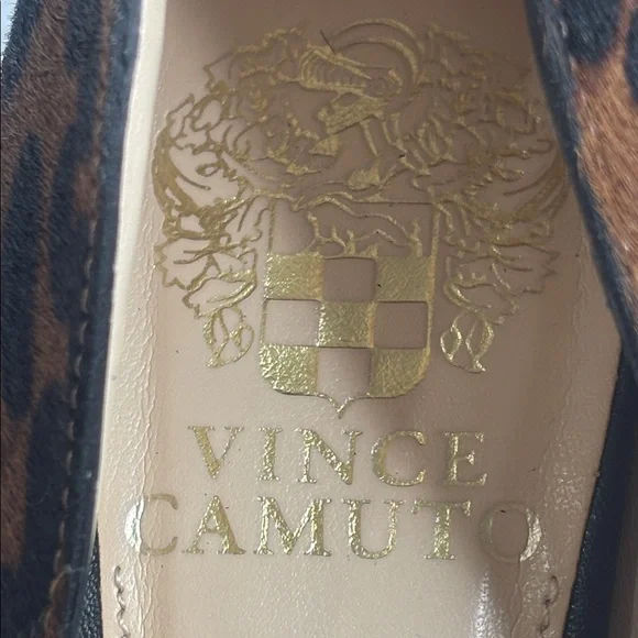 NWT Vince Camuto Womens Brown Animal Patten Cow Fur Block Heel Pumps Size 6.5M - Picture 6 of 8